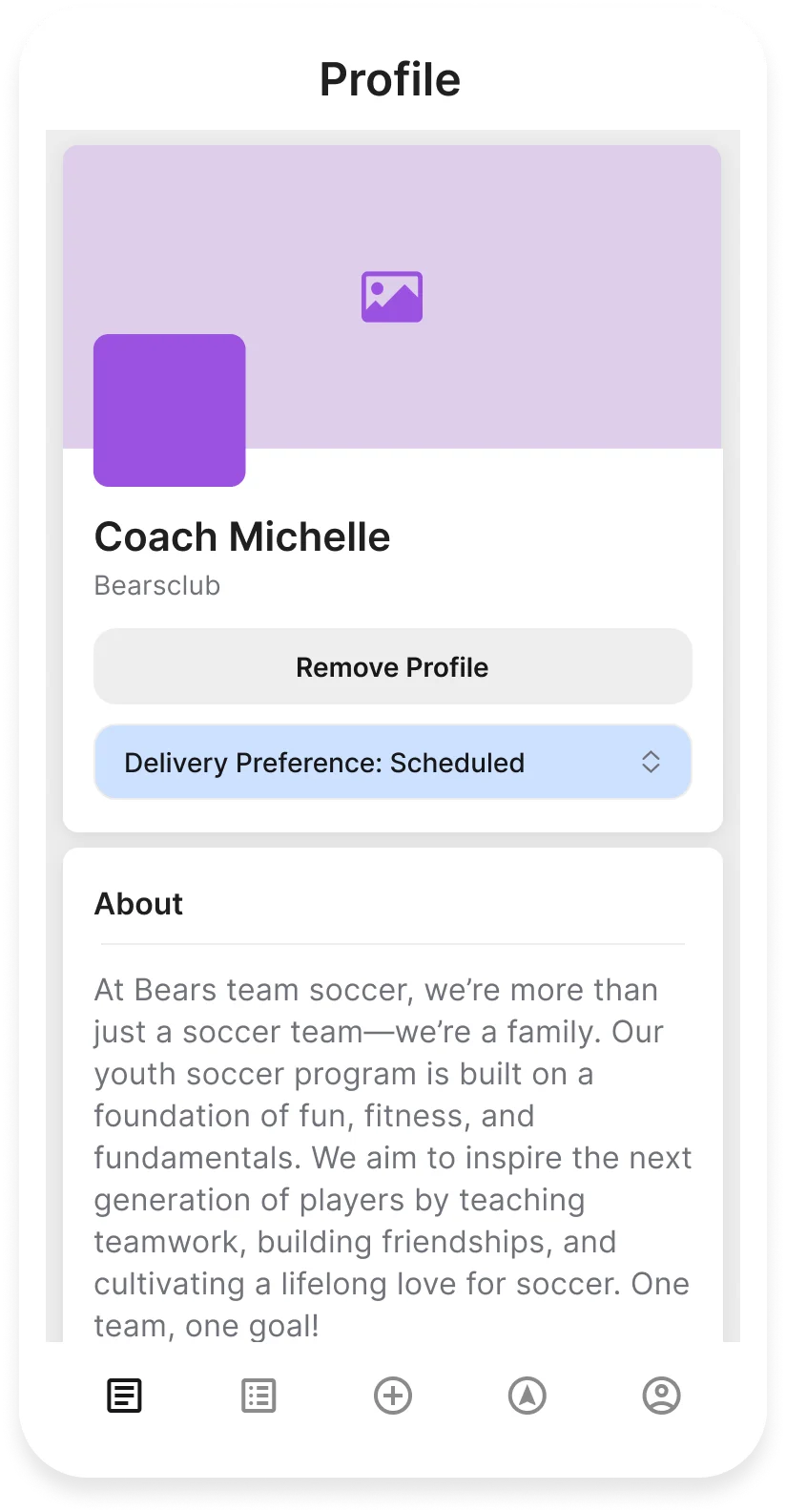 SimplyNotified mobile app showing subscriber connection