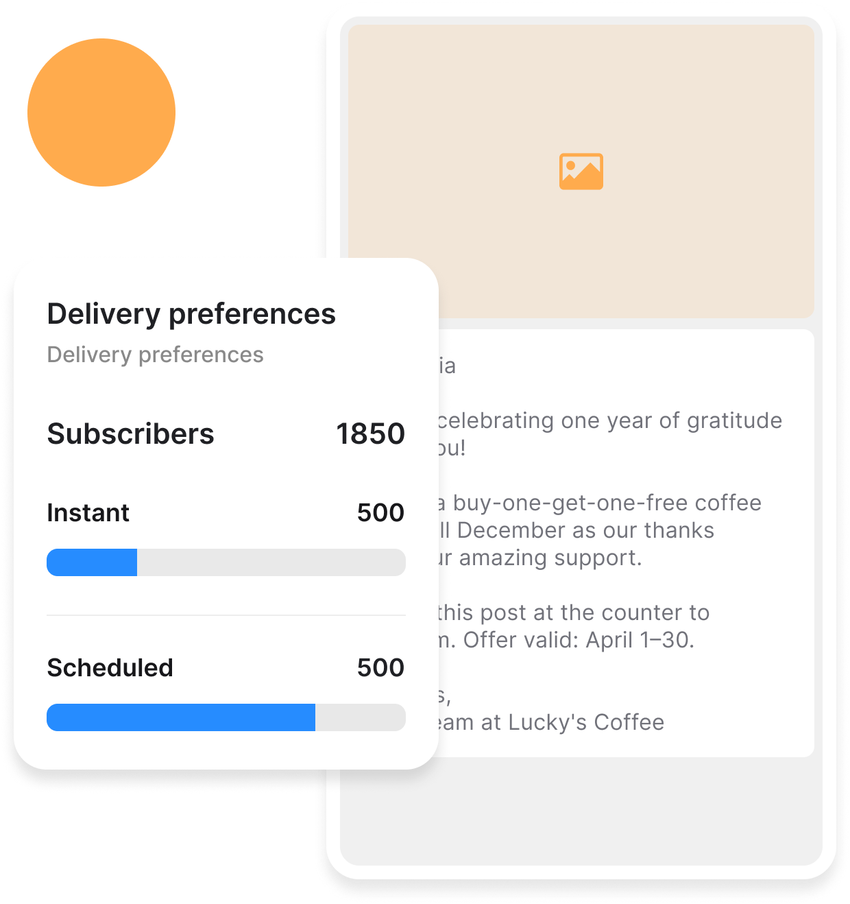 Creator interface mockup